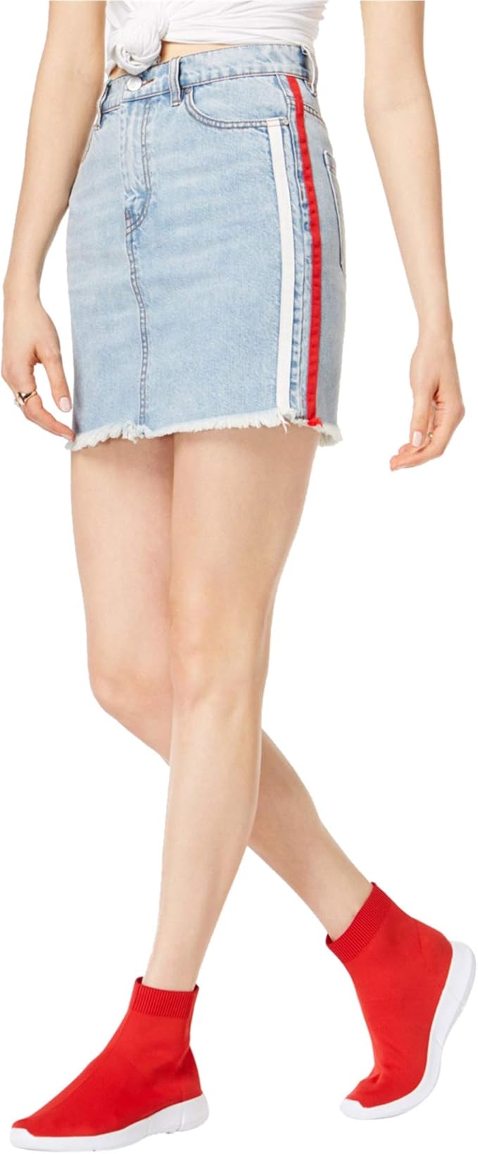 KENDALL + KYLIE Women's Zip Up Double Pocket Cropped Jacket