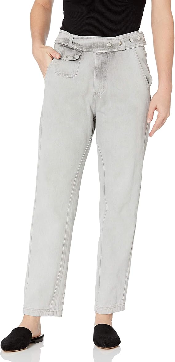 KENDALL + KYLIE Women's Zip Up Double Pocket Cropped Jacket